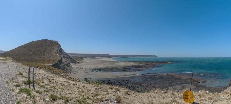 Landscape on the Patagonian Atlantic coast in Argentina