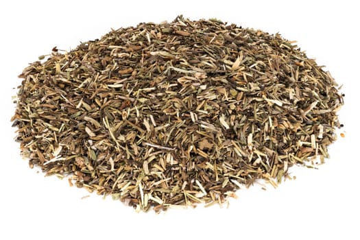 Thymus Dried, close up and studio shot of ingredient