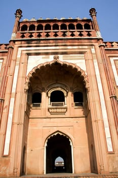 Majestic view of facade of Safdarjung Tomb in Delhi, India, Asia..