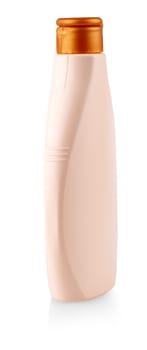 The plastic shampoo or shower gel bottle with clipping path