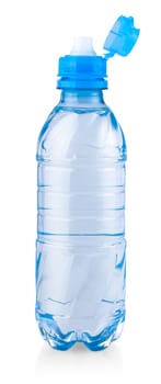 The Plastic bottle of still healthy water isolated on white background