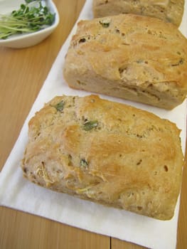 Mini breads with seedlings