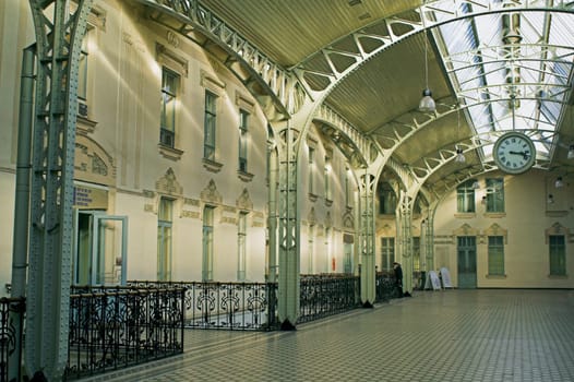 The Vitebsk Railroad Station hall in Saint Petersburg, Russia