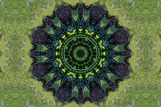 green kaleidoscopic patterns, abstract background for design