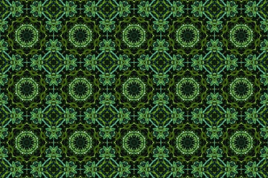 green kaleidoscopic patterns, abstract background for design