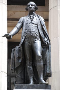 Statue in Manhattan of George Washington,the First President of the United States of America.