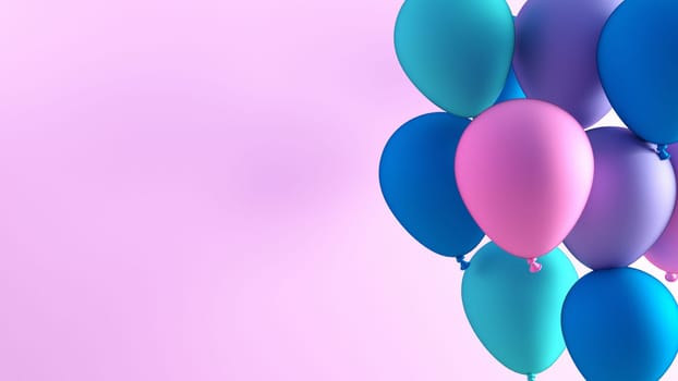 Balloon Celebration Background Copy Space Colorful Poster