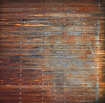 The rural old, grunge wooden panels. Selective focus