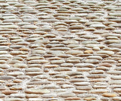the texture of the light stone pavement