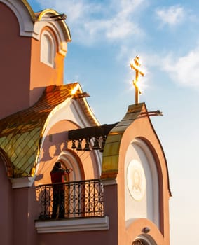 The bell-ringer in orthodoxy church bell tower