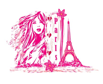 portrait of a beautiful girl in Paris