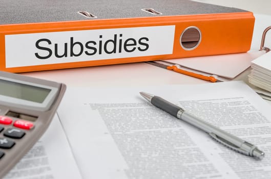 Folder with the label Subsidies
