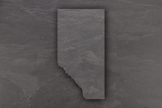 Map of Alberta on dark slate