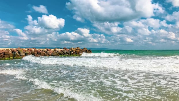Beautiful sea view from Pomorie, Bulgaria.