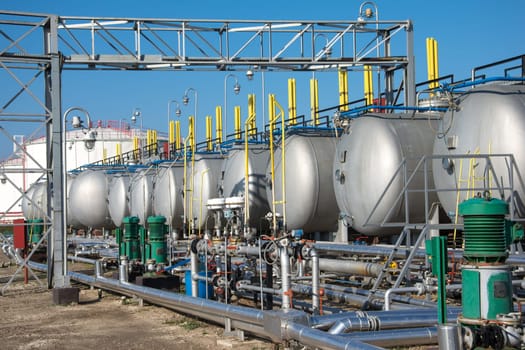 gas tanks for petrochemical plant