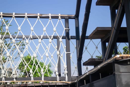 Canopy bridge on summer field, stock photo