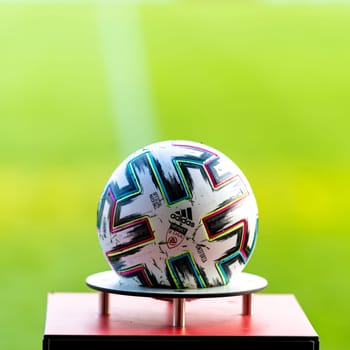 Graz, Austria - 22 July, 2020. official football ball.