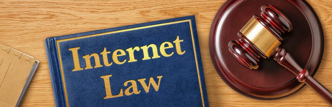 A gavel with a law book - Internet Law