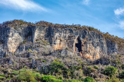 big cave in Antsiranana mountain, Diego Suarez bay, Madagascar. wilderness nature scene. Africa