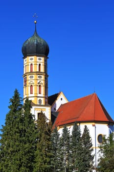 The parish church of Sankt Martin is a sight of the town of Marktoberdorf