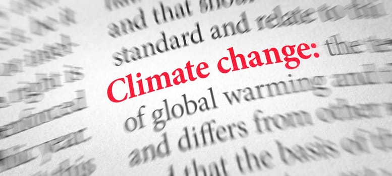 Definition of the word Climate change in a dictionary