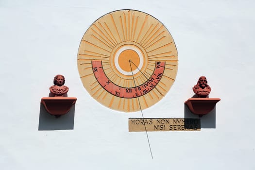 Mainz , Germany - 07 07 2020: Sundial in Mainz