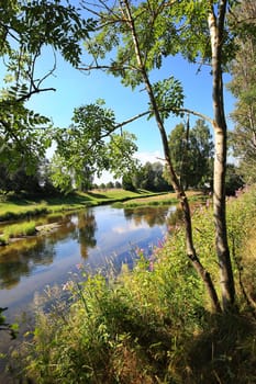 The Brigach and Breg confluence is a sight of the city of Donaueschingen