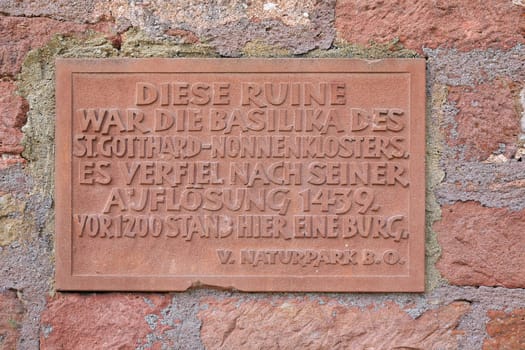 The Gotthards ruin is a sight of the city of Amorbach