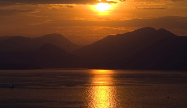 Sonnenuntergang, Abendstimmung, Gardasee