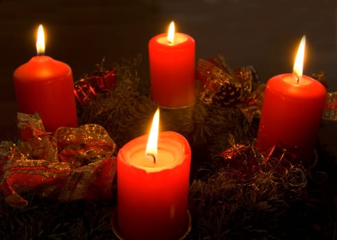 Adventskranz  Vierter Advent