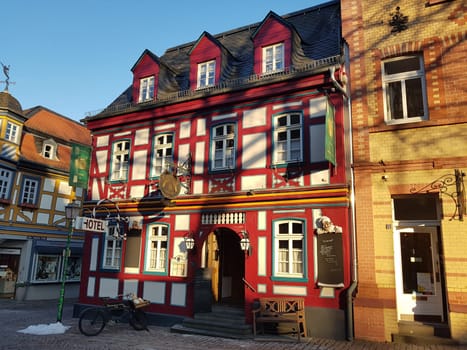 Hotel, Taunushof, Fachwerkhaeuser, Altstadt, Idstein