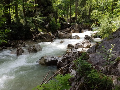 Ramsauer Ache, Ablauf, Hintersee, Fliessgewaesser
