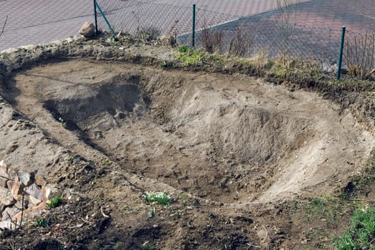 Gartenteichbau  Sandbett