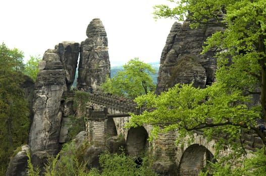 Basteibruecke, Elbsandsteingebirge, Landschaft