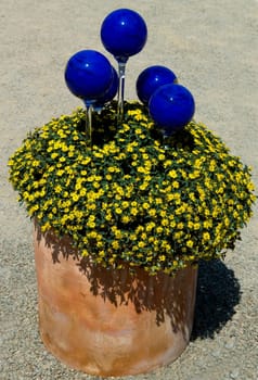 Blaue Rosenkugeln
