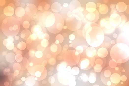 A festive abstract delicate Happy New Year or Christmas background texture with colorful gold yellow pink blurred bokeh lights. Space for design. Card concept or advertising.