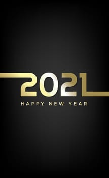 Golden numbers 2021s new year wishes