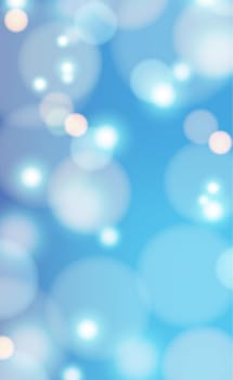 White blurred bokeh on blue background - Vector illustration