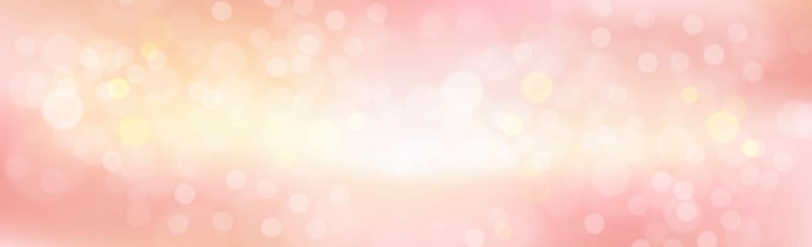 Multicolored blurry bokeh on a red background - Panorama