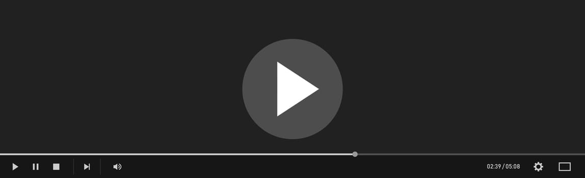Video and Media Player Interface Template - Vector illustration