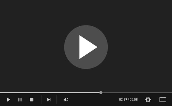 Video and Media Player Interface Template - Vector illustration
