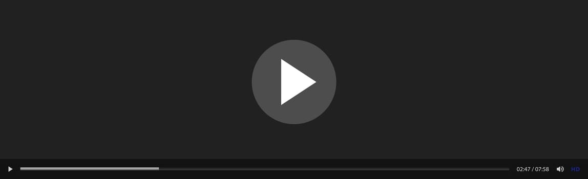 Video and Media Player Interface Template - Vector illustration