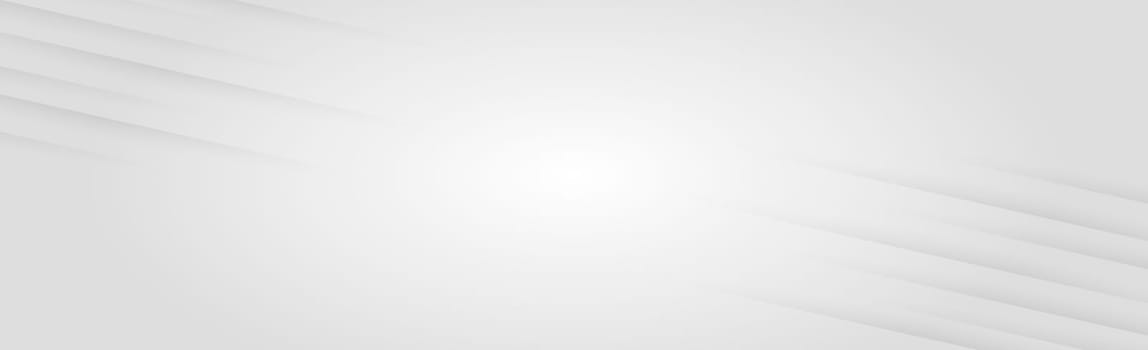 White vector panoramic background with wavy lines and shadows