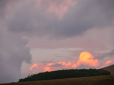 The nature of Easter Island, landscape, vegetation and coast.