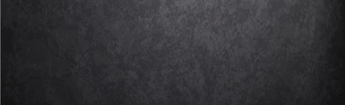 Dark Black Textured Panoramic Background - Illustration