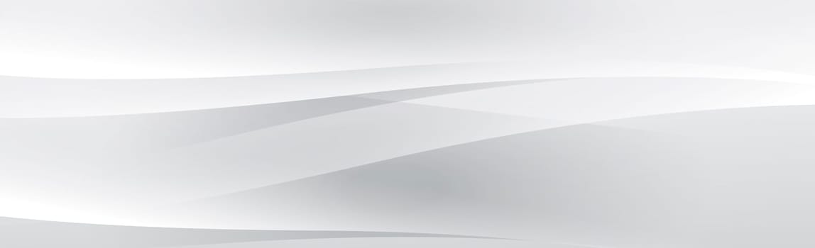 White vector panoramic background with wavy lines and shadows