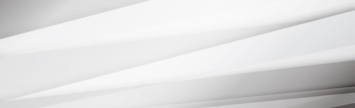 White vector panoramic background with straight lines