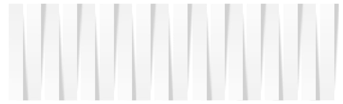 White vector panoramic background with wavy lines and shadows