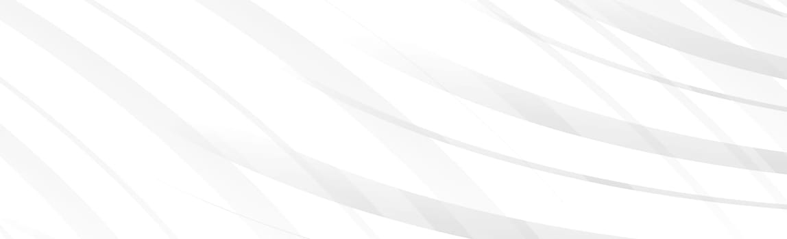 White vector panoramic background with wavy lines and shadows