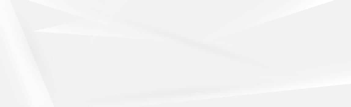 White vector panoramic background with wavy lines and shadows